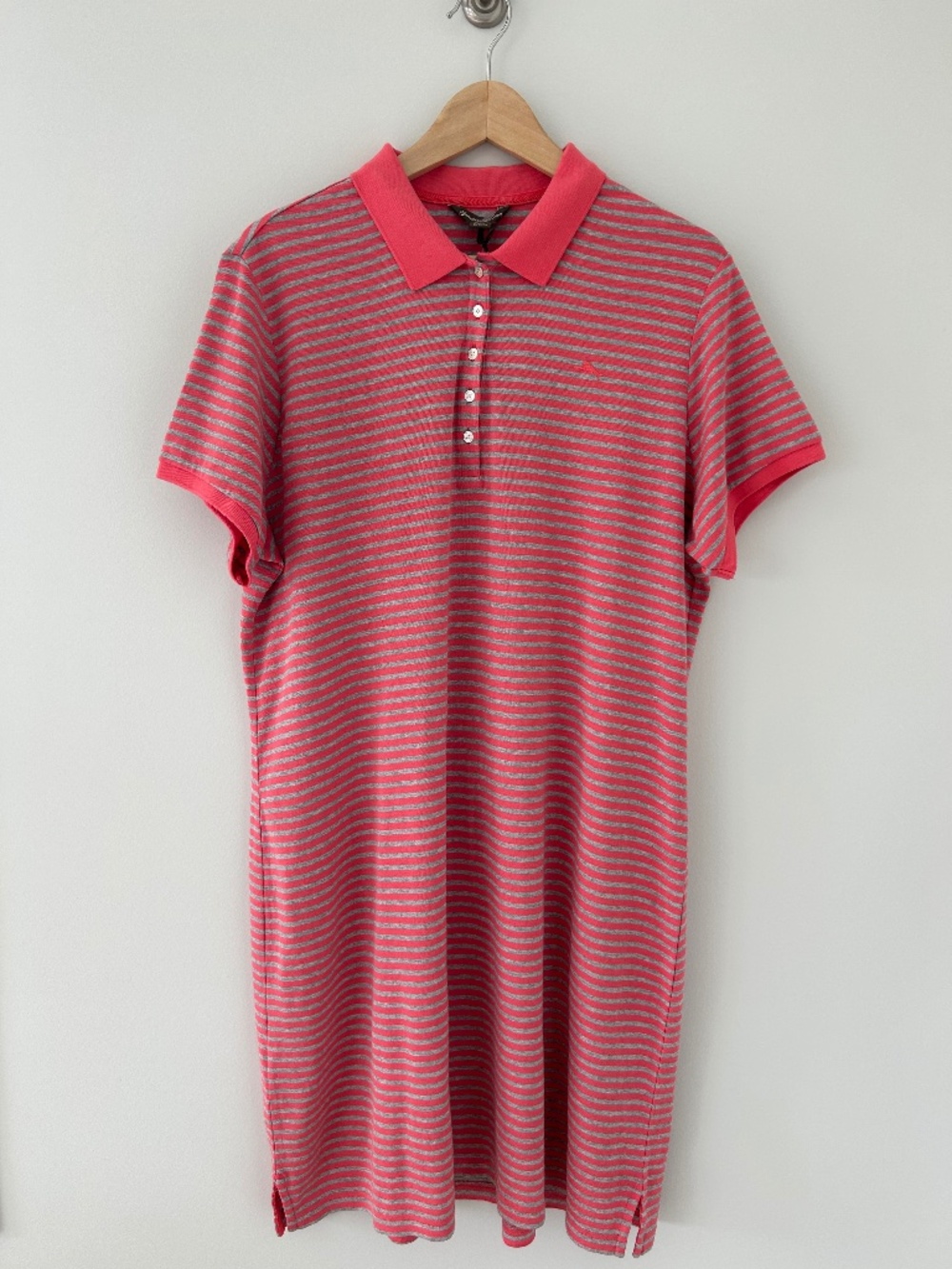NWT Tommy Bahama Indio Stripe S/S Polo Dress in Full Bloom Sz XL
